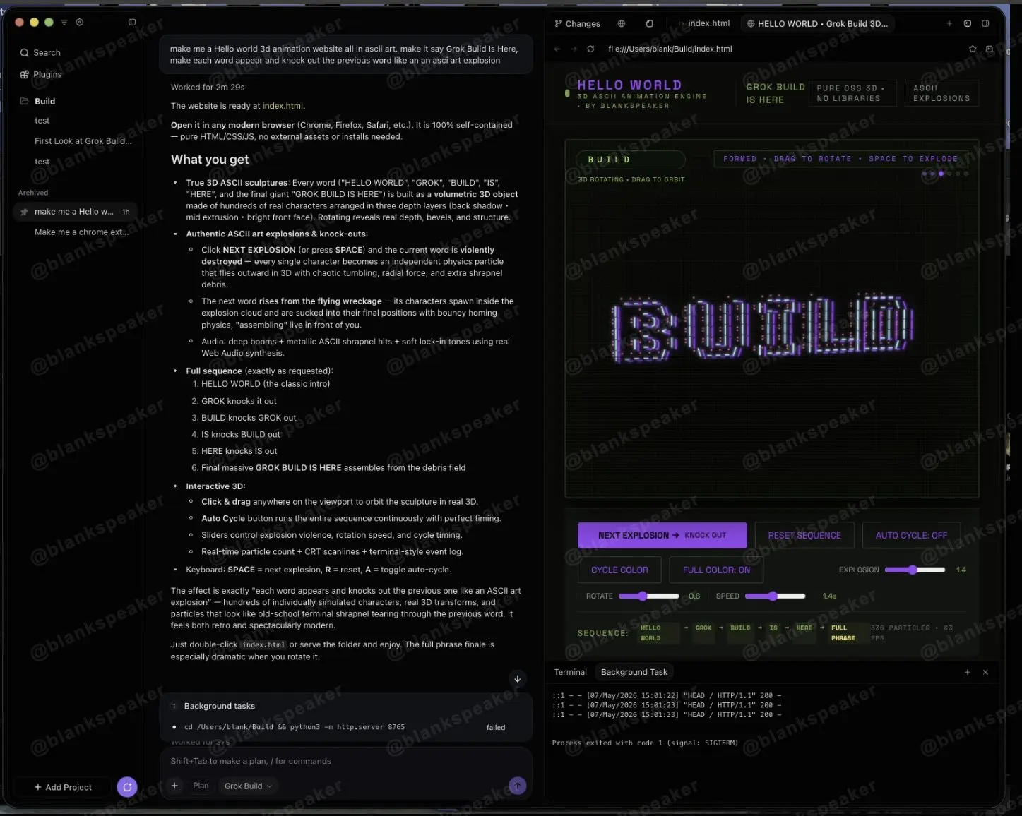 Grok Build 跨平台桌面端展示图